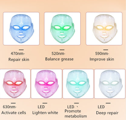 Instrument de rajeunissement de la peau à photons, masque LED coloré