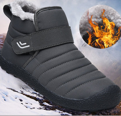 Men's Outdoor Winter High Top Cotton Shoes With Velvet And Thick