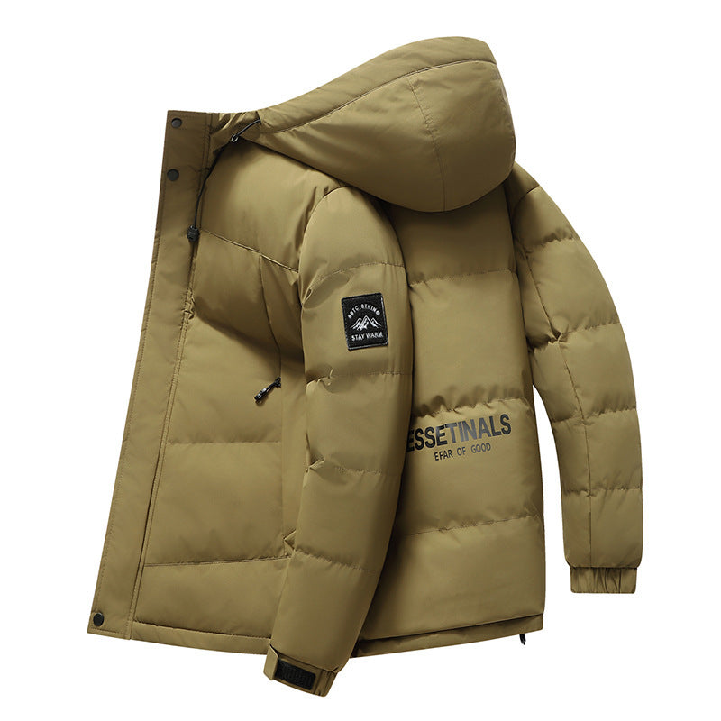 Men's Hooded Thickened Cold-proof Cotton-padded Clothing Coat