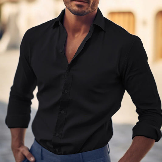 Chemise décontractée pour homme, style business et personnalité tendance