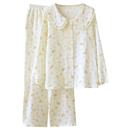 Pyjamas manche longue 2 pièce en cotton mode femmes