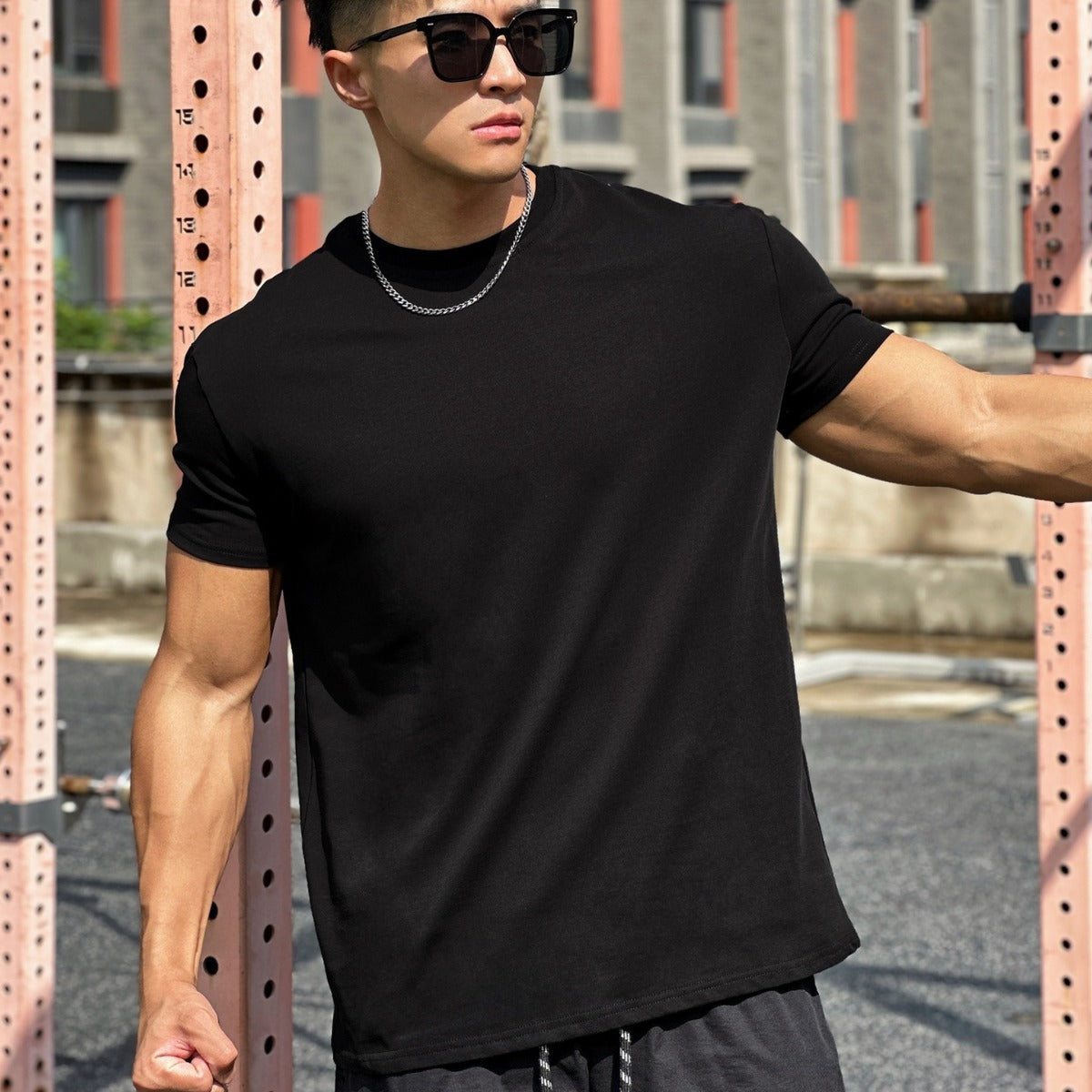 T-shirt de sport ample en coton à manches courtes pour homme bien lire les descriptions sur chaque article pour choisir votre grandeur