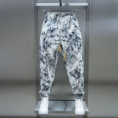 Pantalon sarouel décontracté en soie glacée pour homme,bien lire les descriptions sur chaque article pour choisir votre grandeur