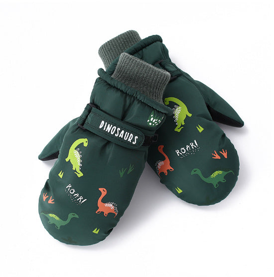 Mitaines Pour Enfants avec Motifs Dinosaures