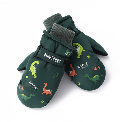 Mitaines Pour Enfants avec Motifs Dinosaures