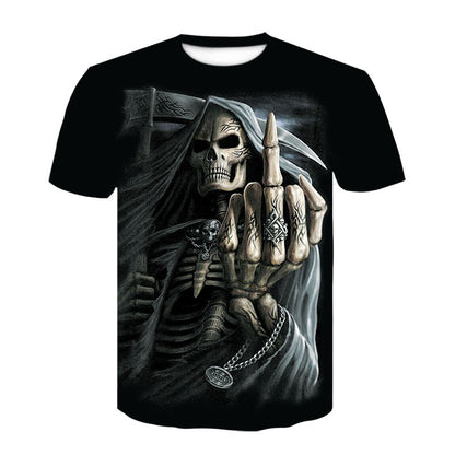T-shirt tendance à manches courtes pour homme, imprimé numérique 3D