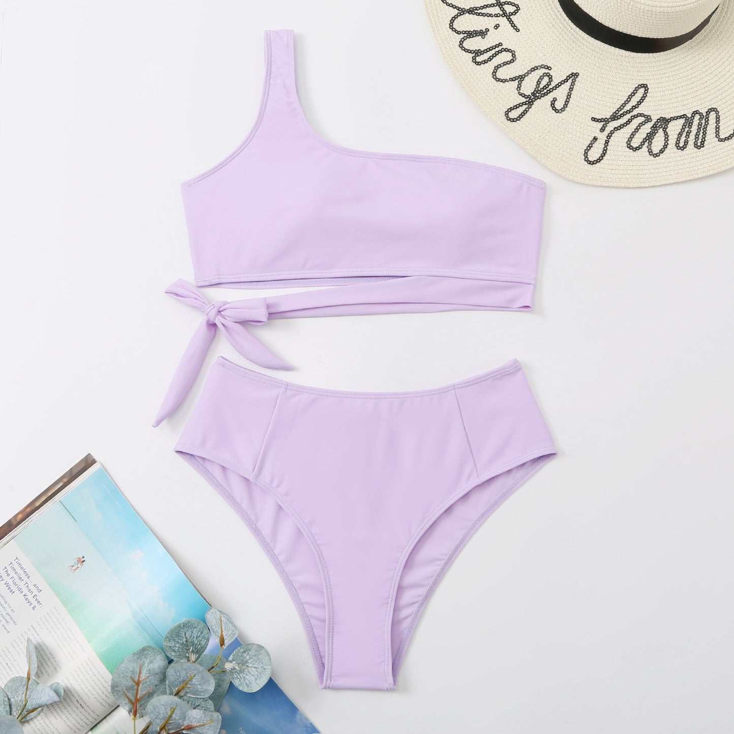 Women's High Waist Bikini Swimsuit With Straps