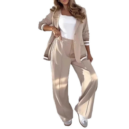 Ensemble 2 pièces pour femme, , manteau, pantalon, revers, manches longues, veste, jambe large, taille haute, tenue parfaite pour toute vos activités.  Confortable et magnifique. Lire la description pour choisir votre grandeur. ✨️