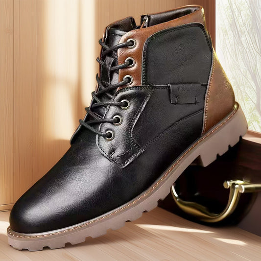 Bottes Martin pour hommes, bottines zippées