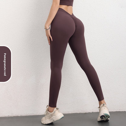 Pantalon de yoga tendance en V, taille haute, pour femme, pour le sport et le fitness