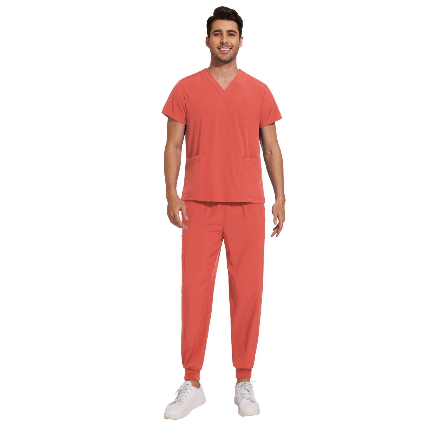 Mens Quick-Drying Comfortable And Stretchy Scrubs Set For Work