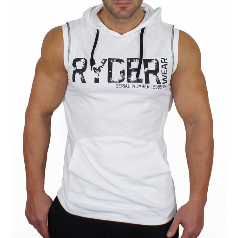 Gilet de sport à capuche pour homme, ample et respirant, sans manches, pour l'été