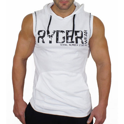 Gilet de sport à capuche pour homme, ample et respirant, sans manches, pour l'été