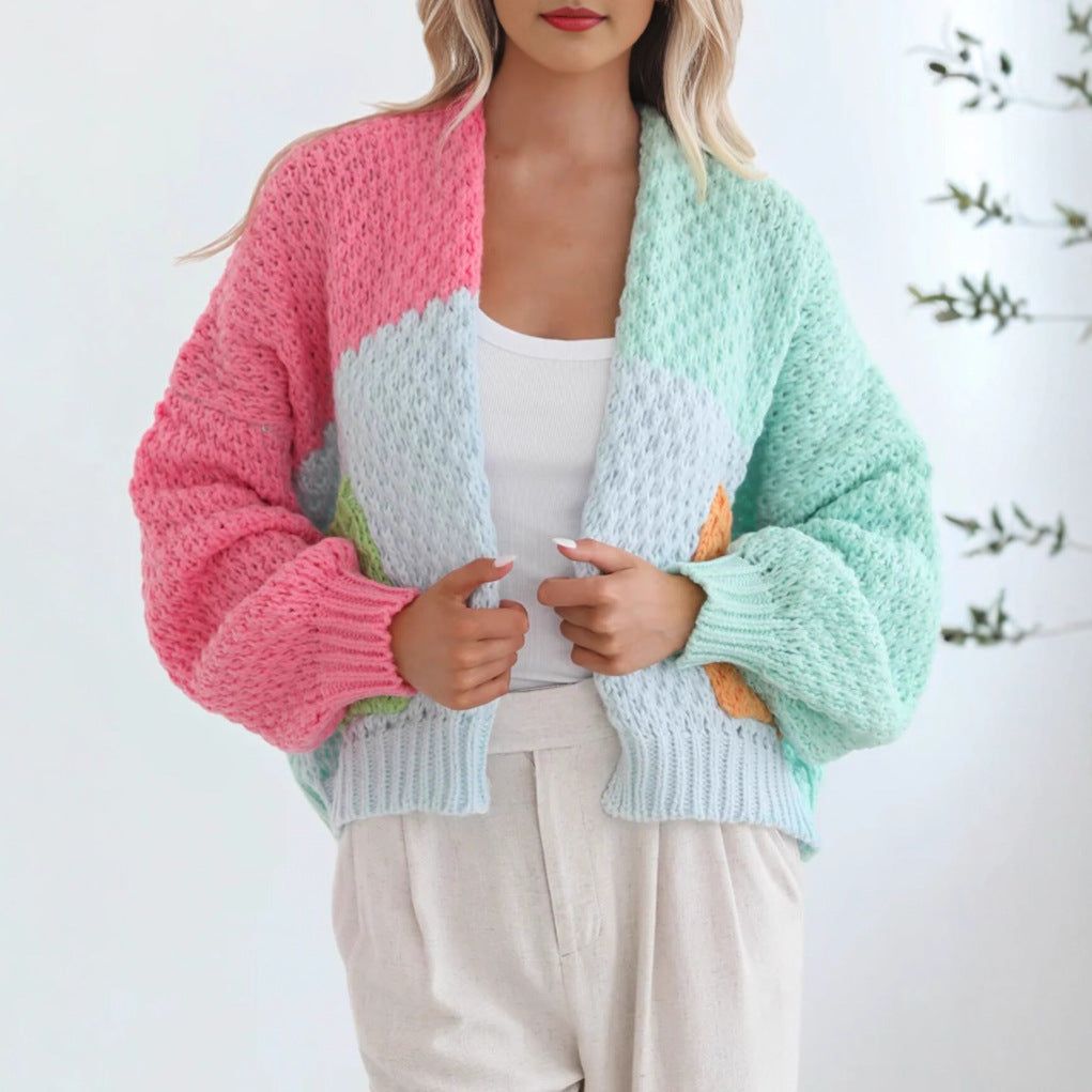 Magnifique cardigan avec de belle couleur,  tricot cozy pour femme mode fashion.