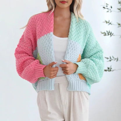 Magnifique cardigan avec de belle couleur,  tricot cozy pour femme mode fashion.