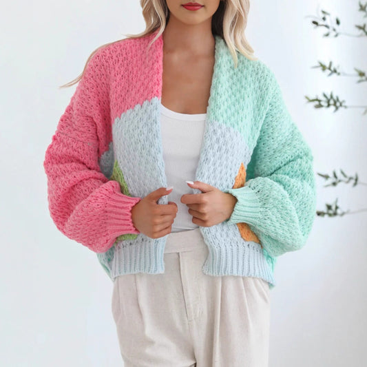 Magnifique cardigan avec de belle couleur,  tricot cozy pour femme mode fashion.