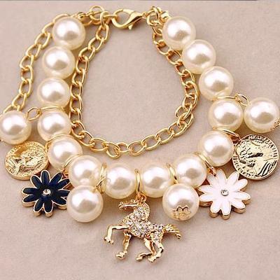 Magnifique bracelet a perle rond.