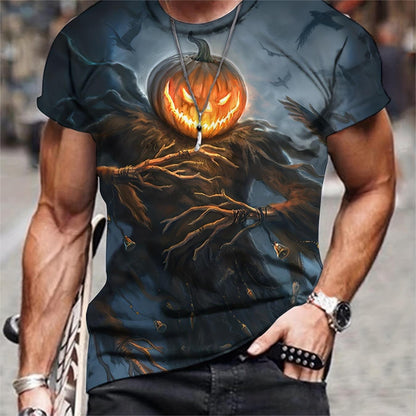 T-shirt d'été décontracté et respirant à manches courtes pour homme, imprimé en 3D