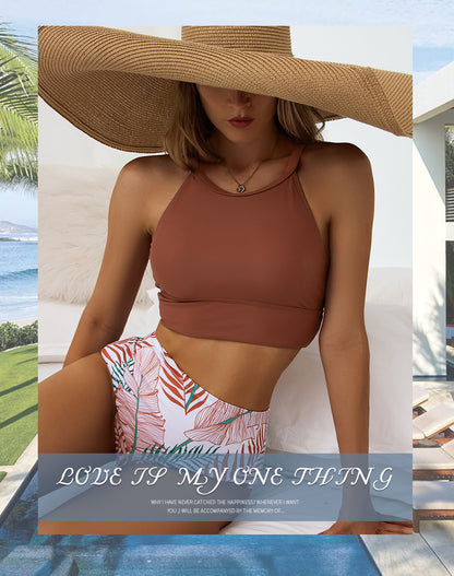 Modest Womens Two-piece Swimsuit With A Tank Top