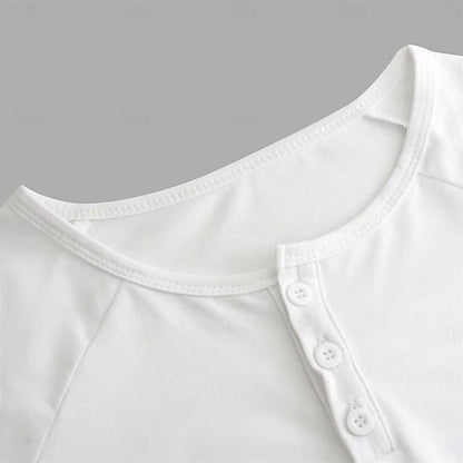 T-shirt à manches longues et col Henry pour homme