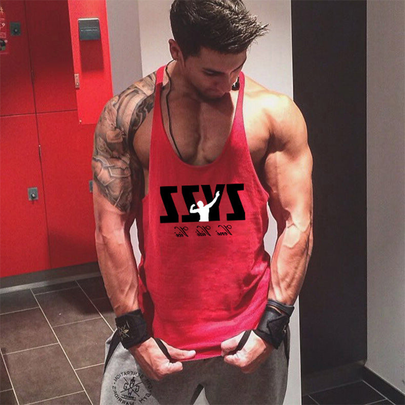 Gilet de musculation en coton pour homme