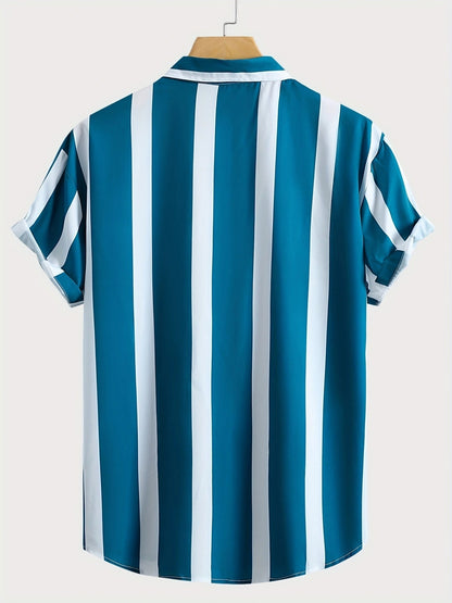 Chemise décontractée à manches courtes et revers pour la plage d'été