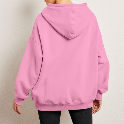 Sweats à capuche surdimensionnés pour femmes, sweats amples en polaire avec poche, pulls à manches longues, tenues d'hiver et d'automne, vêtements de sport