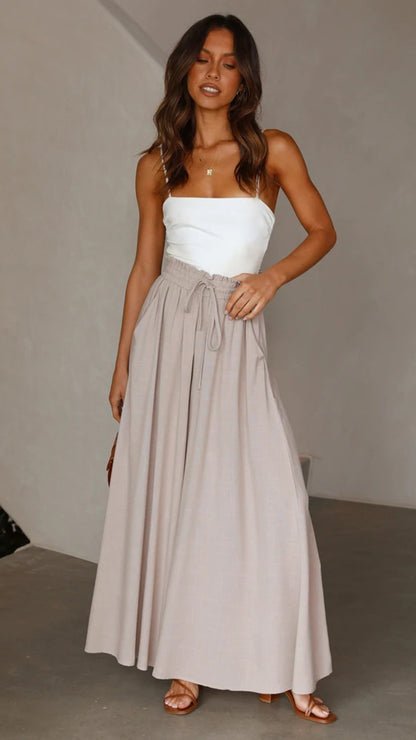 Pantalon s patte éléphant confortable pour femme avec poches