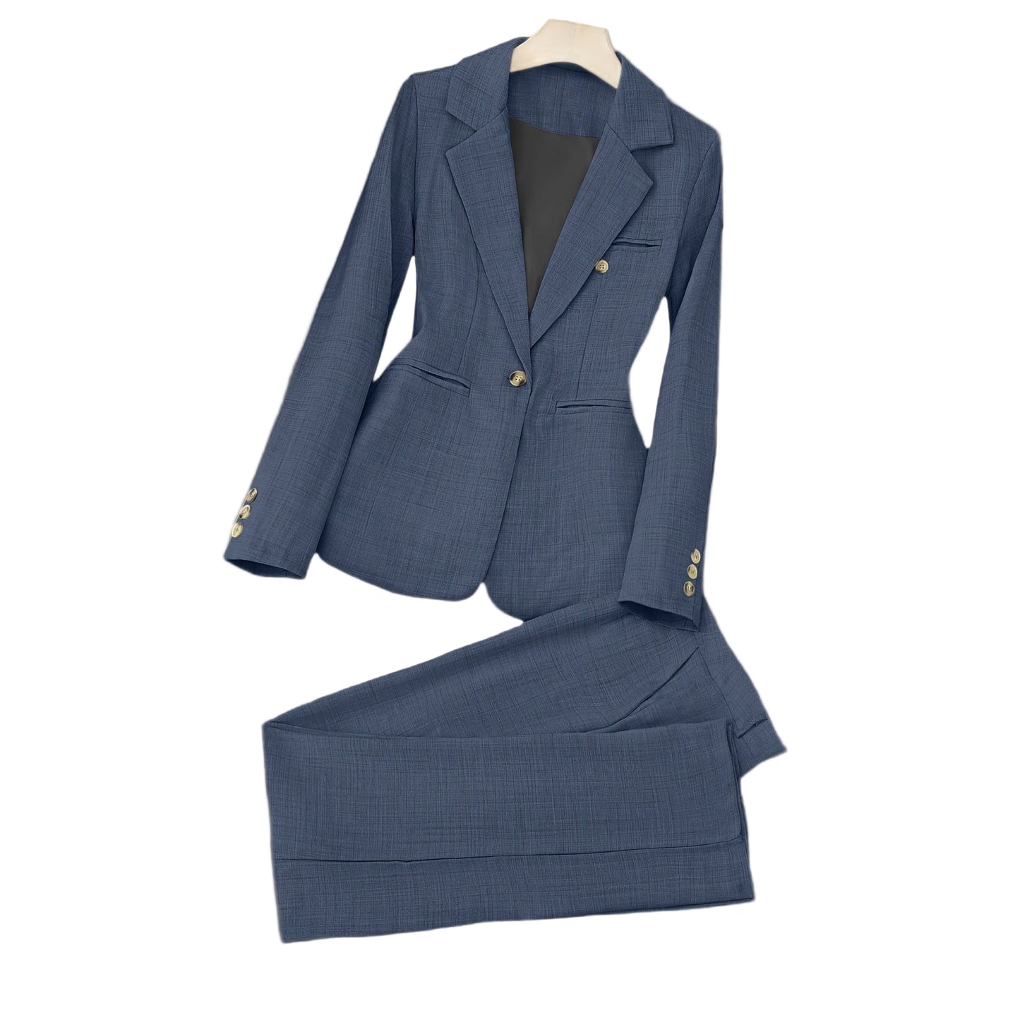 New Blue Color Business Coat Trousers Suit