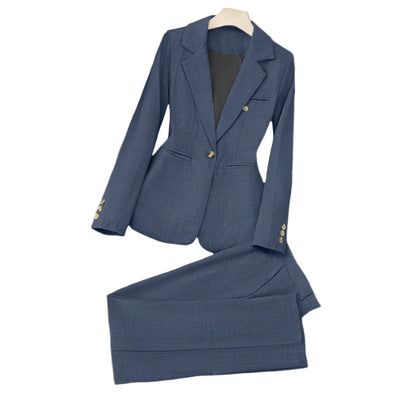 New Blue Color Business Coat Trousers Suit