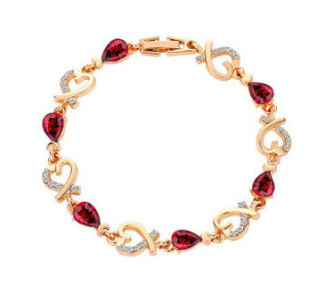 Bracelet d'amour creux avec strass, bracelet tendance en forme de cœur pour vos sortie chic