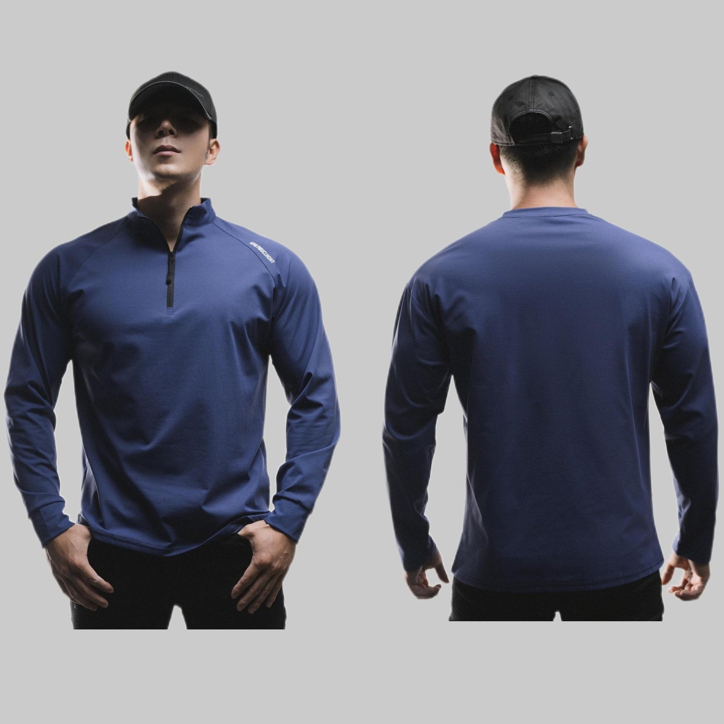 Pull de sport décontracté à manches longues et col rond en coton clone