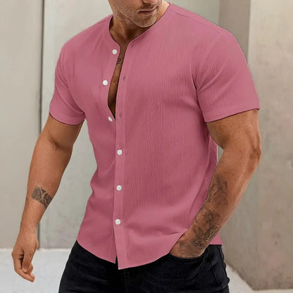 Belle chemise a manche courte pour homme tissu léger