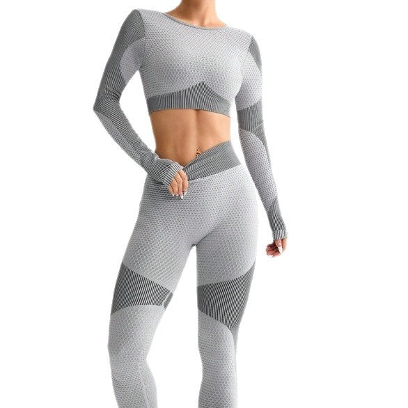 Butt-Lifting Yoga Pants And Back-Slimming Long-Sleeve Top Set