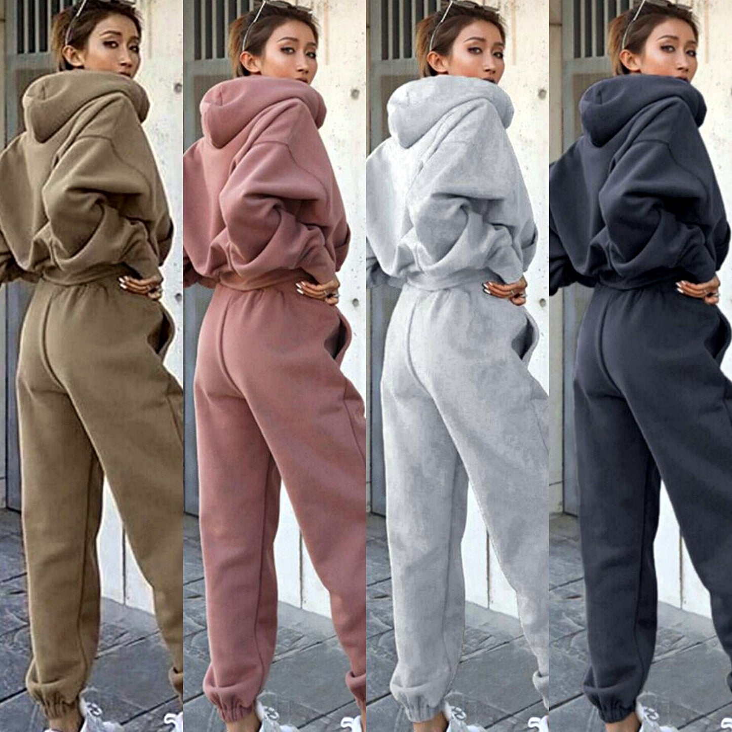 Nouveau style automne et hiver pour femmes, nouveau manteau à capuche décontracté, combinaison de sport