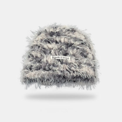 Patch Plush Bonnet Children's Autumn And Winter Earflaps Slipover Beanie Hat Cold-proof