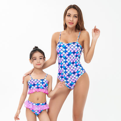 European And American Swimsuit Women's Parent-child Mermaid