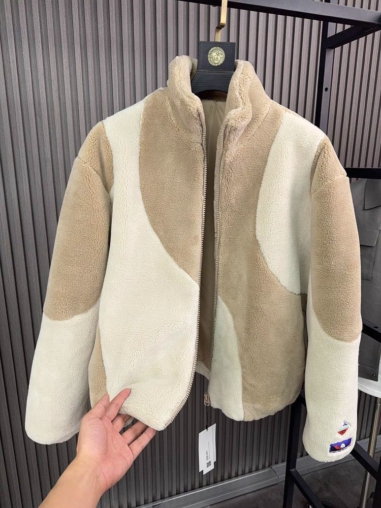 Autumn And Winter Men's Fashion Collar Contrast Coat