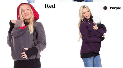 Manteau pull kangourou multifonction trois en un pour maman