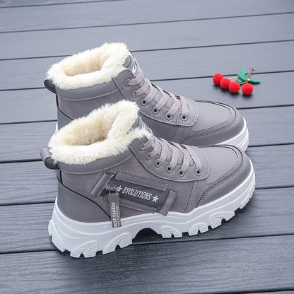 Bottines à plateforme assorties pour l'hiver, vous vouliez une bottines stylée et chaude . Confortable et doublé pour femme.