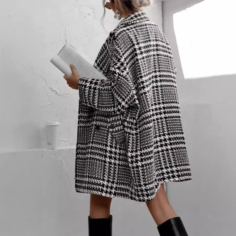 Nouveau manteau en laine épais pour l'automne et l'hiver
