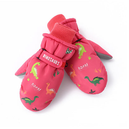 Mitaines Pour Enfants avec Motifs Dinosaures