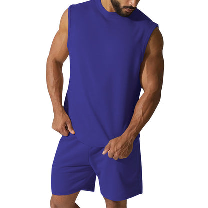 Sleeveless Sports Suit Men's Casual Thin Top Solid Color