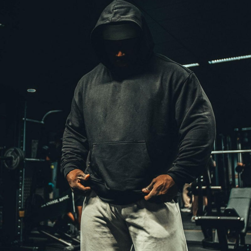 Heavyweight Solid Color Hoodie With Reinforced Hood That Doesn't Sag