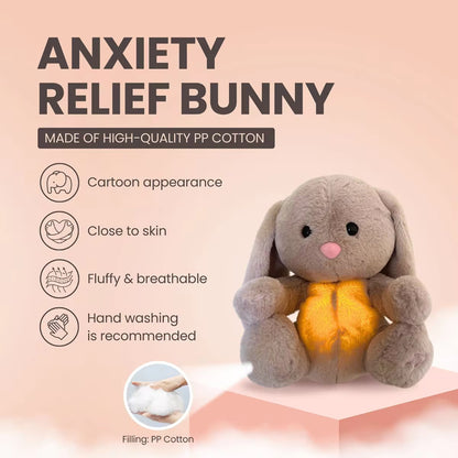 Lapin respirant, jouet apaisant  peluche pour soulager l'anxiété et aider vos petits a dormir. Doudou lapin respirant pour nouveau-né et apaiser bébé.