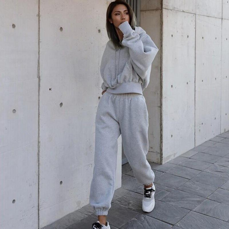 Nouveau style automne et hiver pour femmes, nouveau manteau à capuche décontracté, combinaison de sport