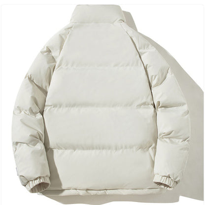 Manteau à col montant avec poches pour couple, veste épaisse et chaude en peluche pour femme et homme, vêtement d'extérieur ample