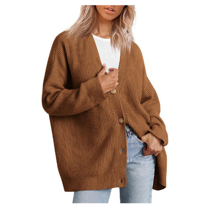 Cardigan de couleur unie populaire pour femmes