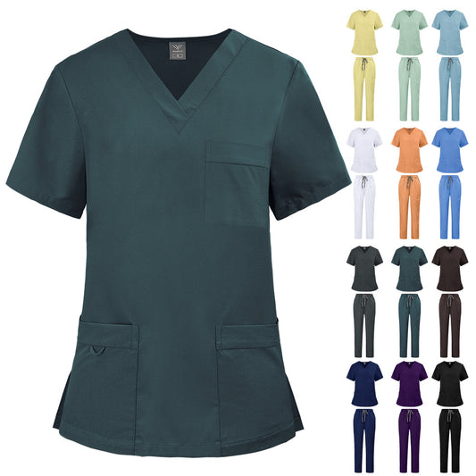 Women's Elastic Nurse Uniform Two-piece Set