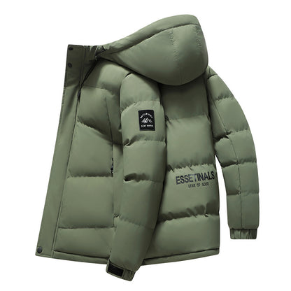 Men's Hooded Thickened Cold-proof Cotton-padded Clothing Coat